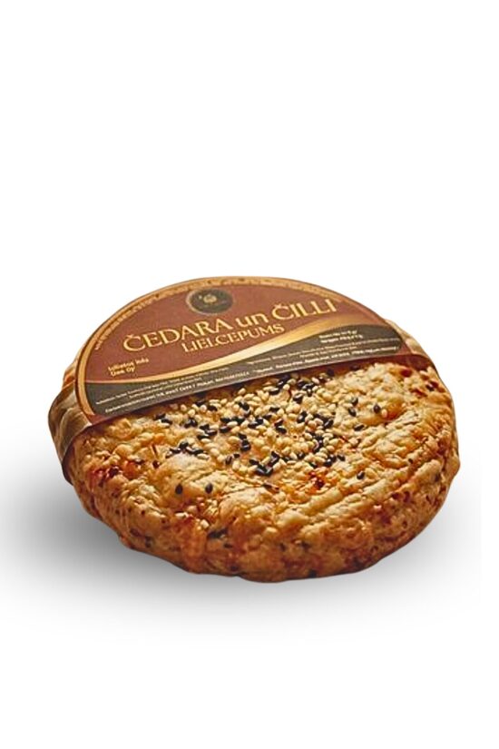 Čedara un čili lielcepums